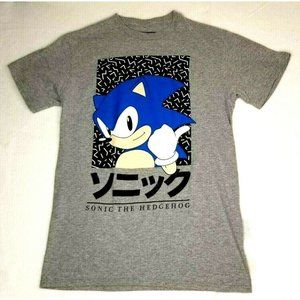 Sonic The Hedgehog Sega Gray T-Shirt Men's Small (T9G)